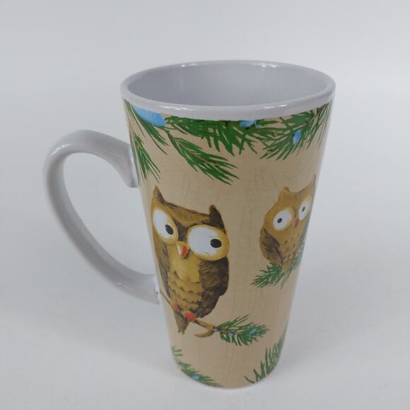 100% Stoneware Owl Mug 6” 16 oz Coffee Mug Tea - Picture 2 of 3